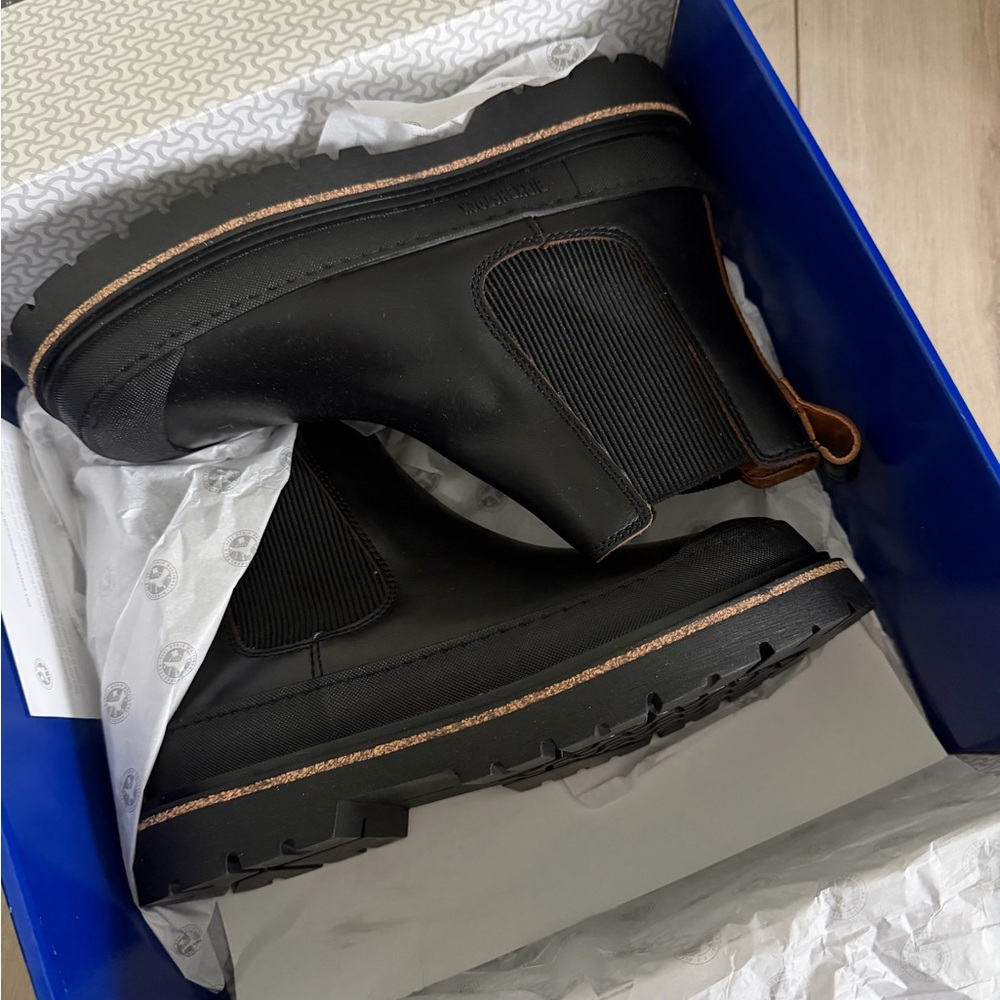 Prescott Slip On Boots Black Leather - Picture 9 of 10